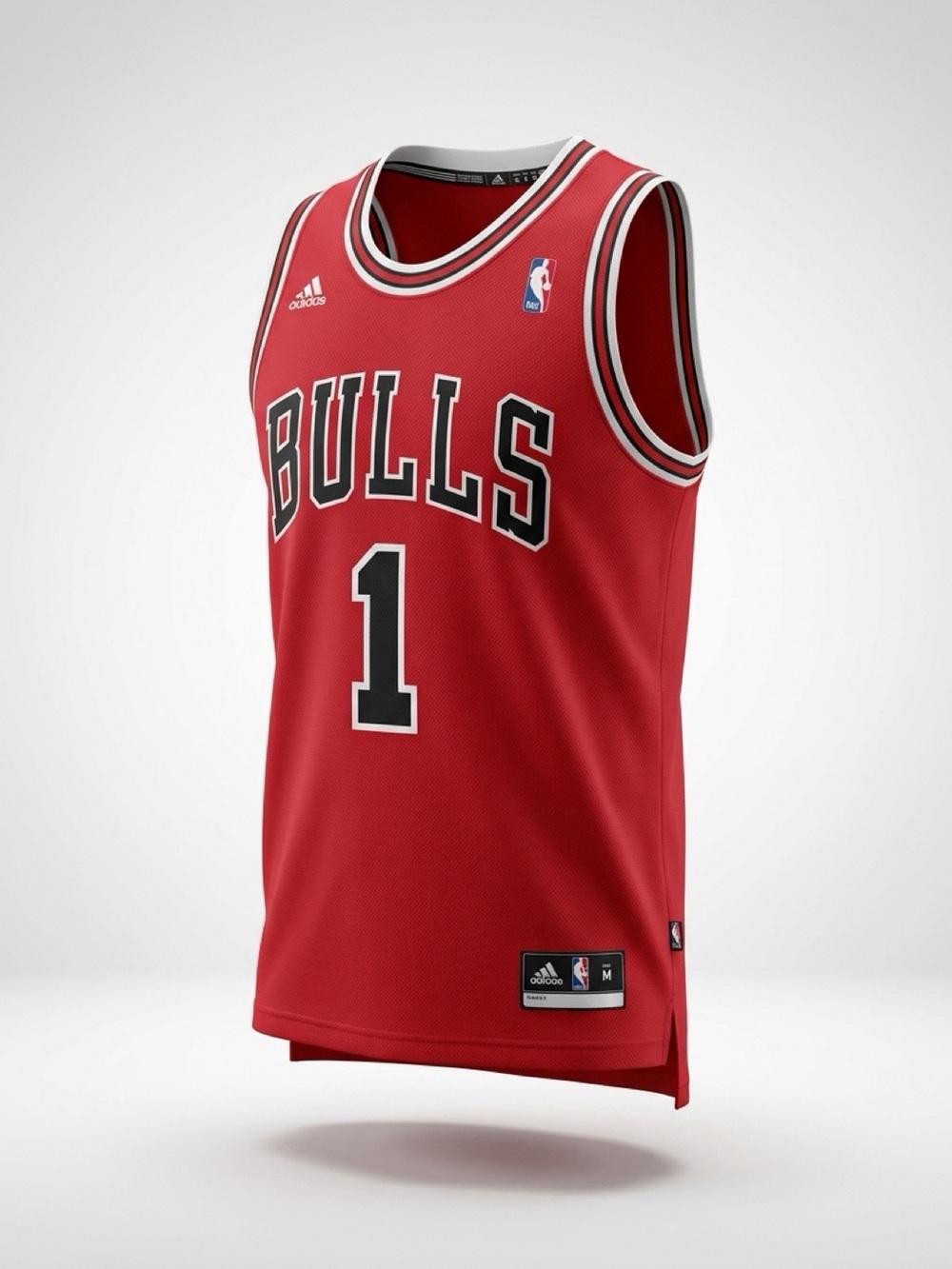 Adidas Red Chicago Bulls #1 Jersey with Black & White Trim #jalenrose #nba